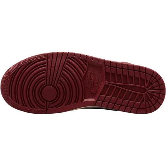 Air Jordan Womens Aj1 Mid Se Shoes Team Red/University Red-Sail Size 10.5 - Picture 5 of 6